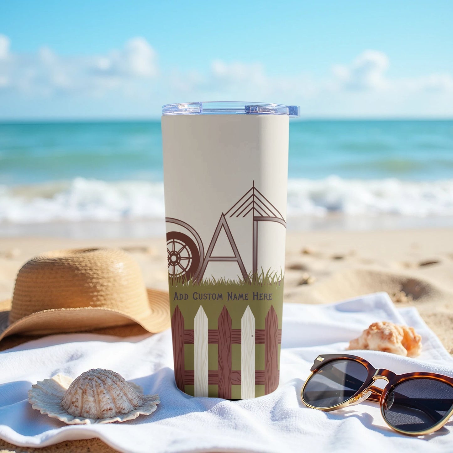 Custom Beach Themed Insulated Tumbler Vacation Product
