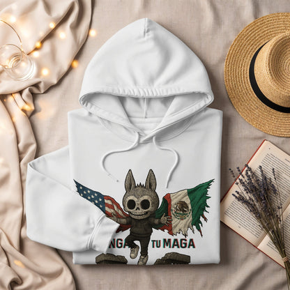 Viva La Fun Skull Hoodie with USA Mexican Flags product