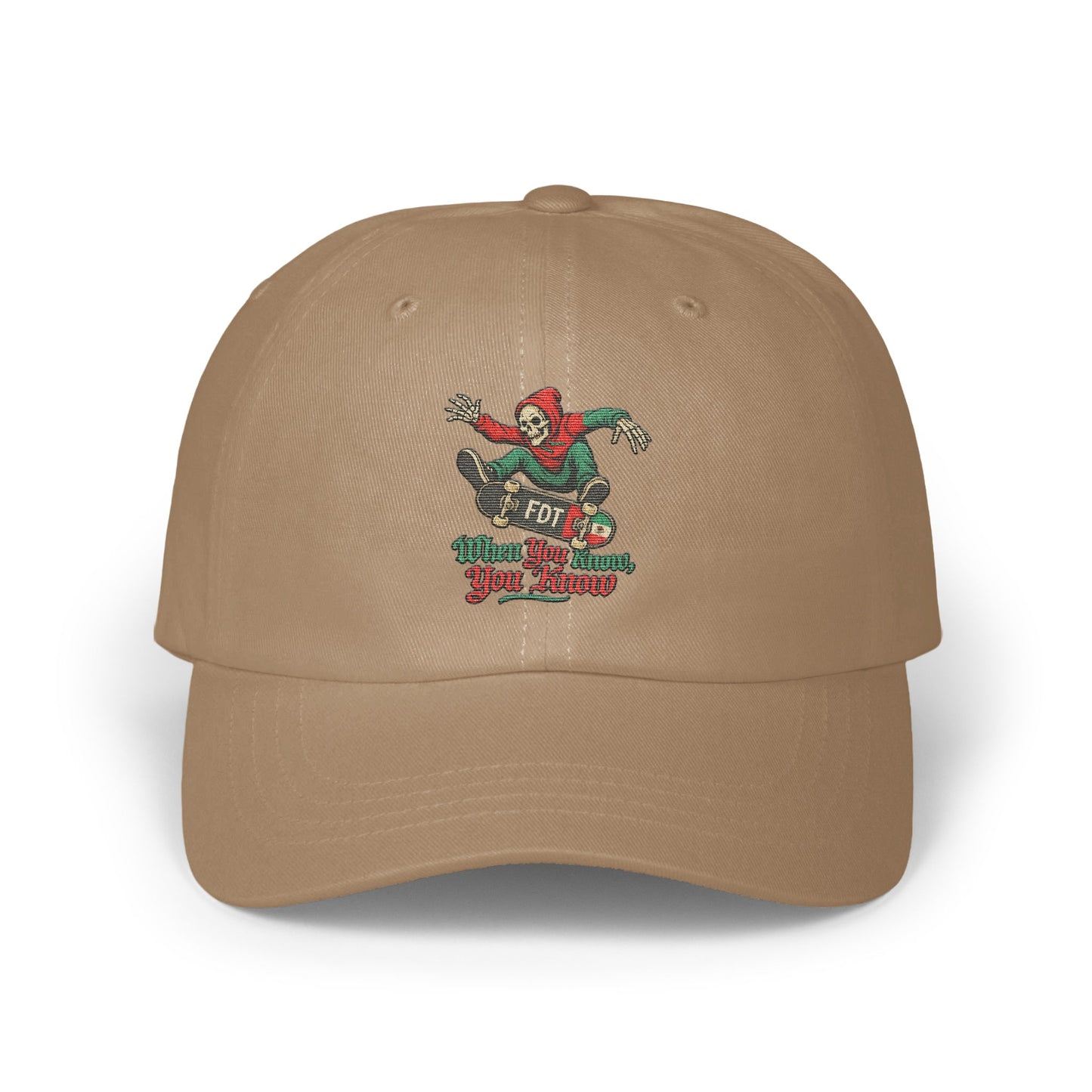 Skateboarding Skeleton Brown Adjustable Cap product