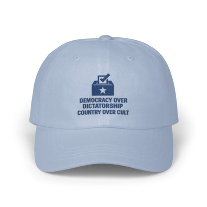 Democracy Over Dictatorship Statement Hat product type