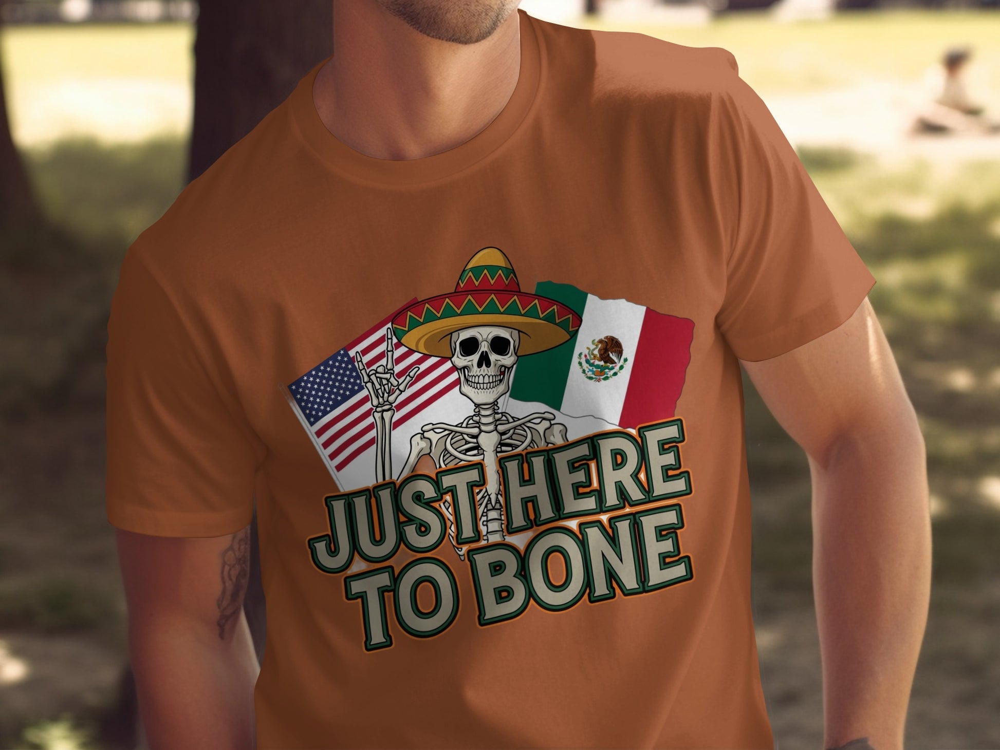 Just Here To Bone Skeleton Graphic T-shirt product type