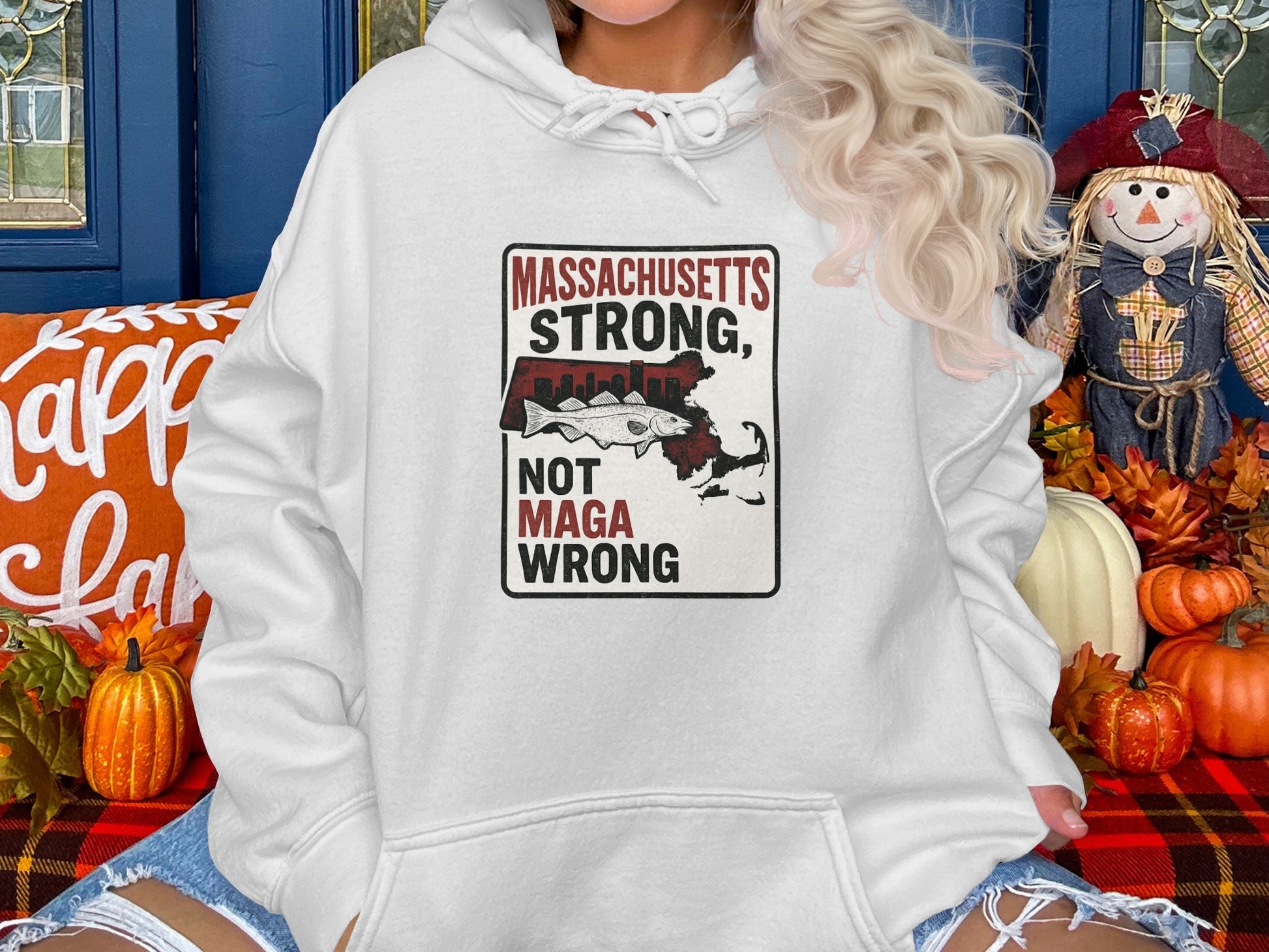 Massachusetts Strong Not Maga Wrong Hoodie product type