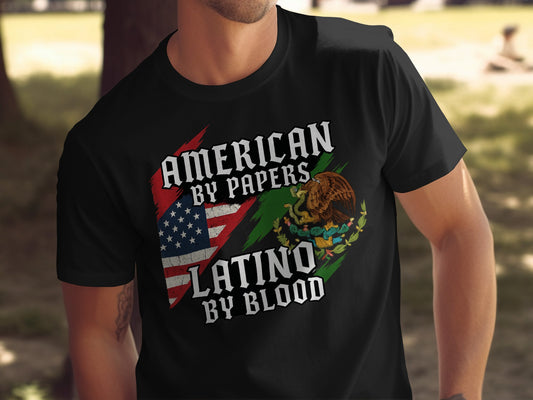 American by Papers Latino by Blood t-shirt product