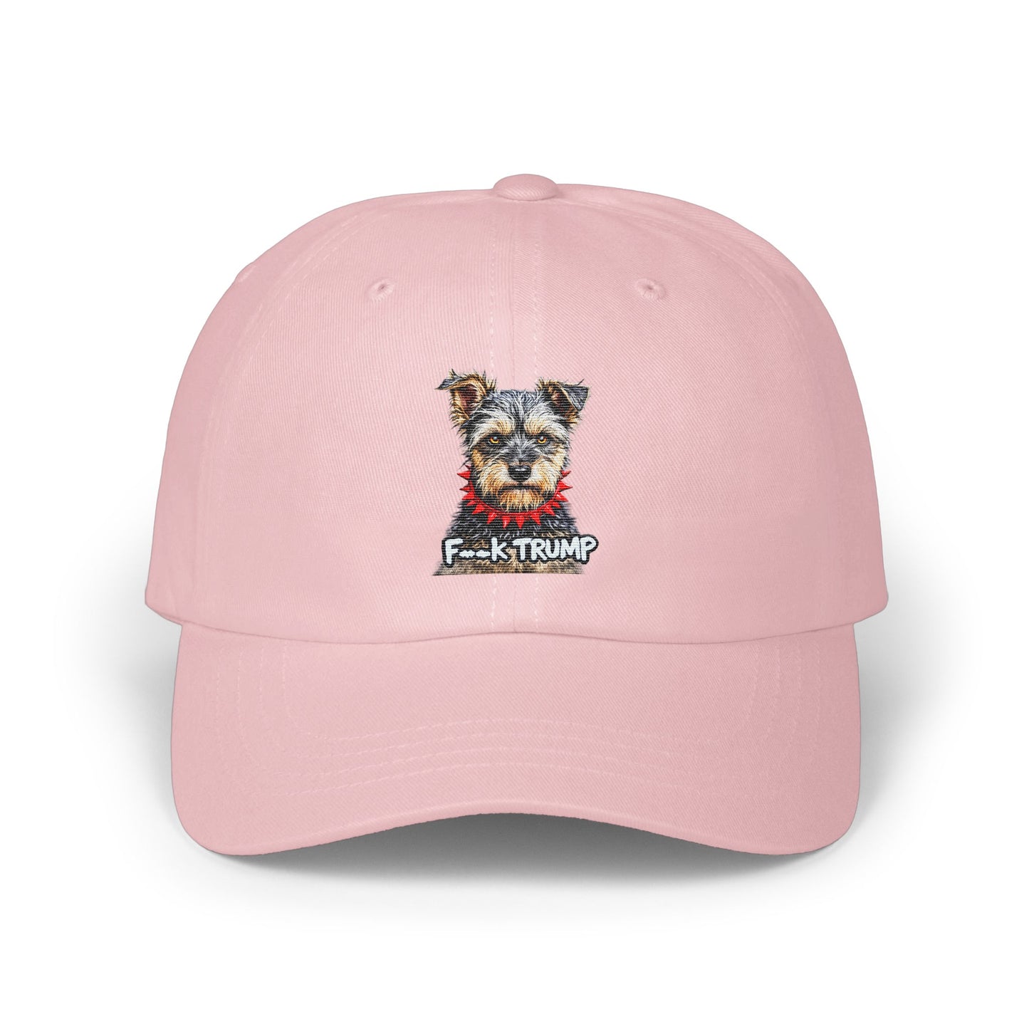 F--k Trump Pink Baseball Cap With Dog Print Hat product type