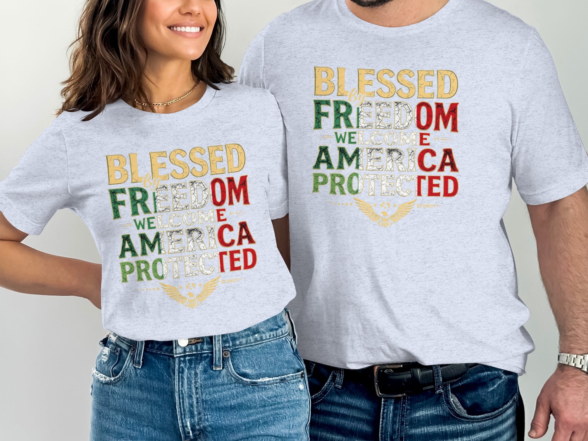 Blessed Freedom Welcome America Protected T-shirt product