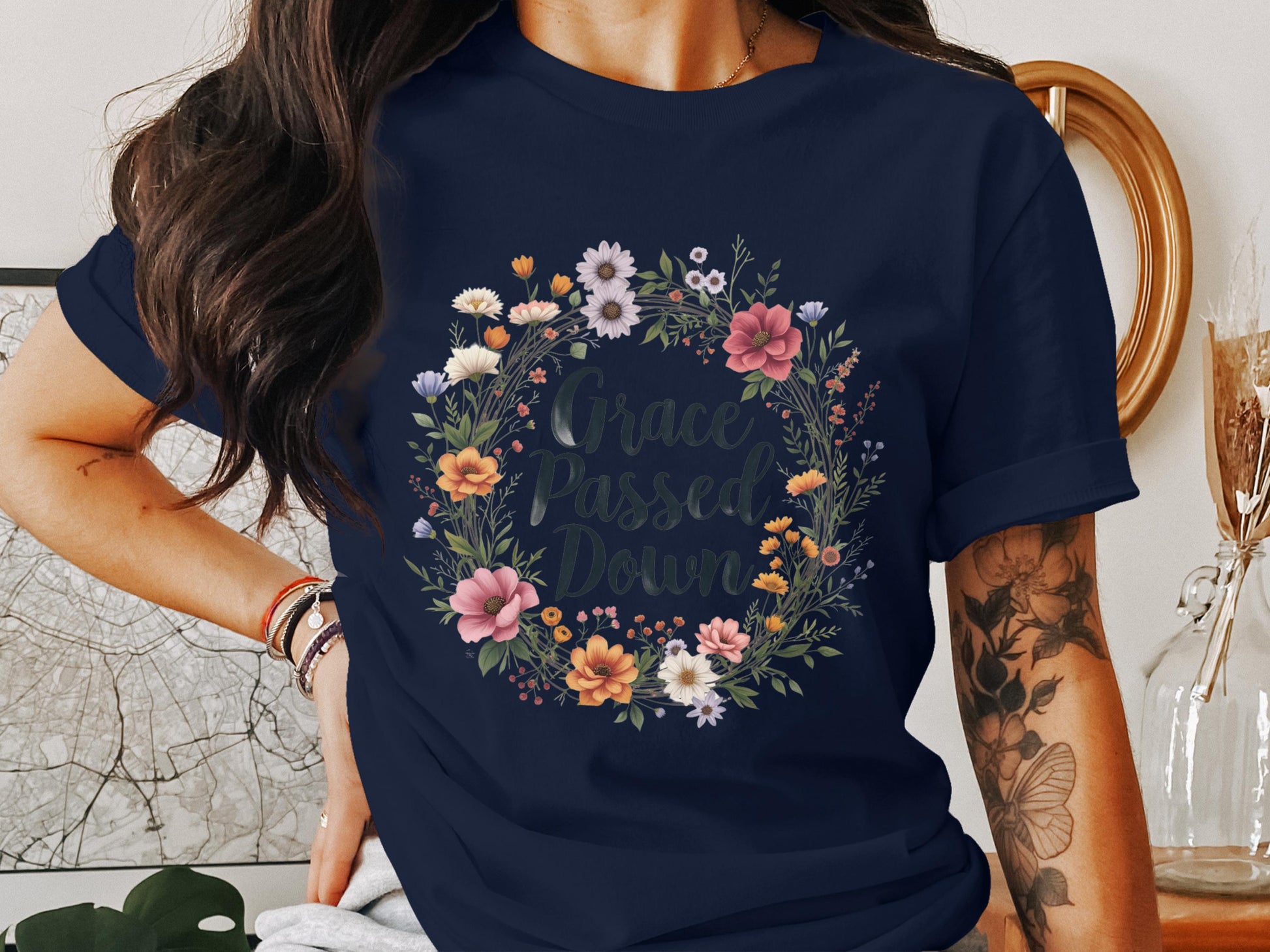 Grace Passed Down Floral Graphic T-Shirt product type