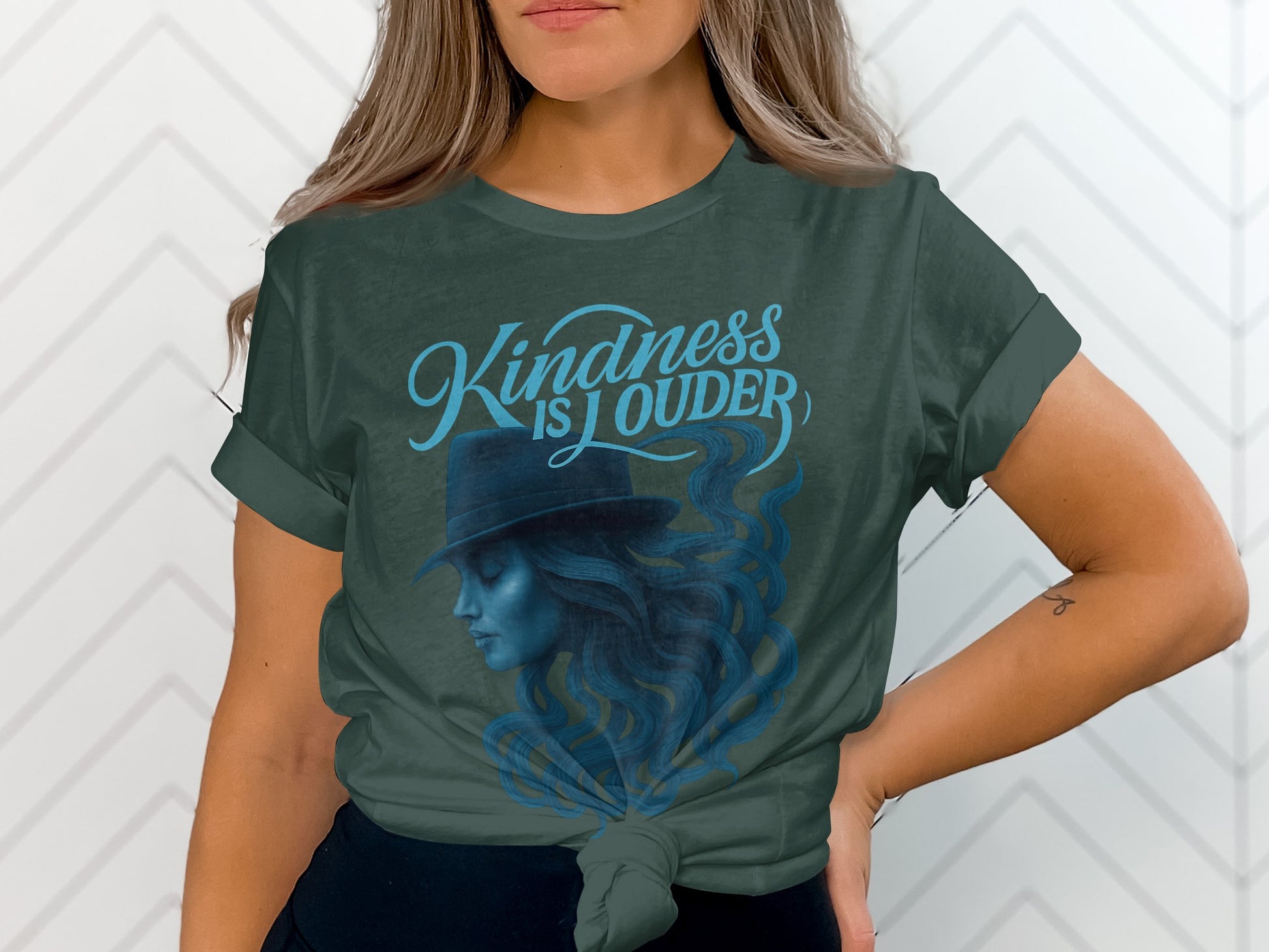 Kindness Is Louder Stylish Woman's Graphic T-shirt