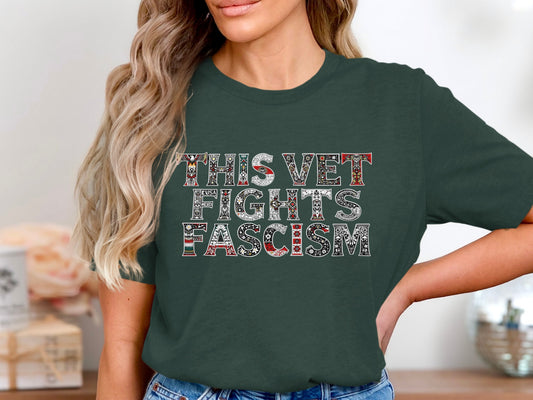 This Vet Fights Fascism Statement Shirt product type