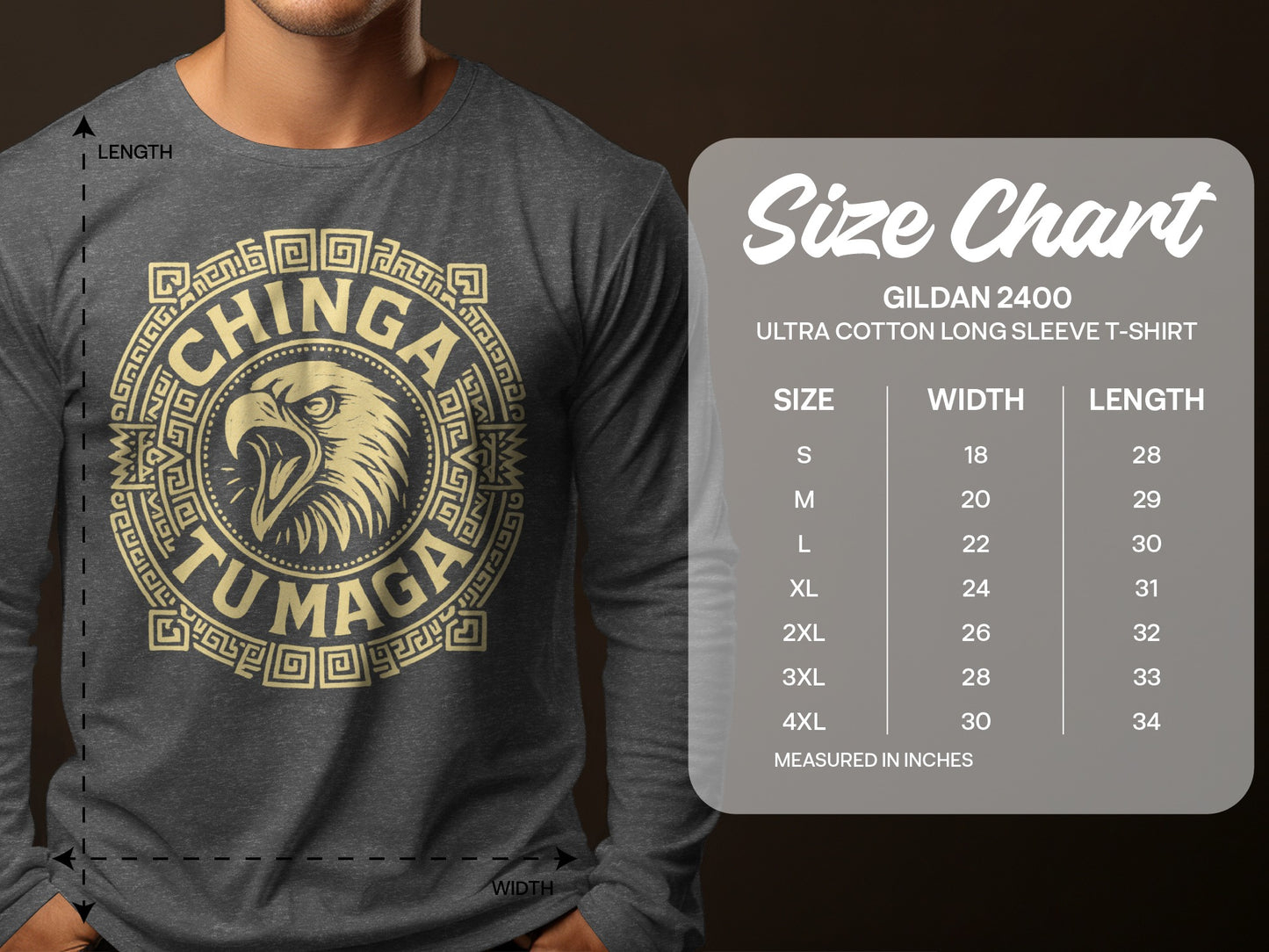 Chinga Tu Maga Long Sleeve Graphic T-shirt