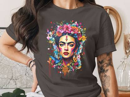 Frida Kahlo Floral Portrait Colorful Artistic product type