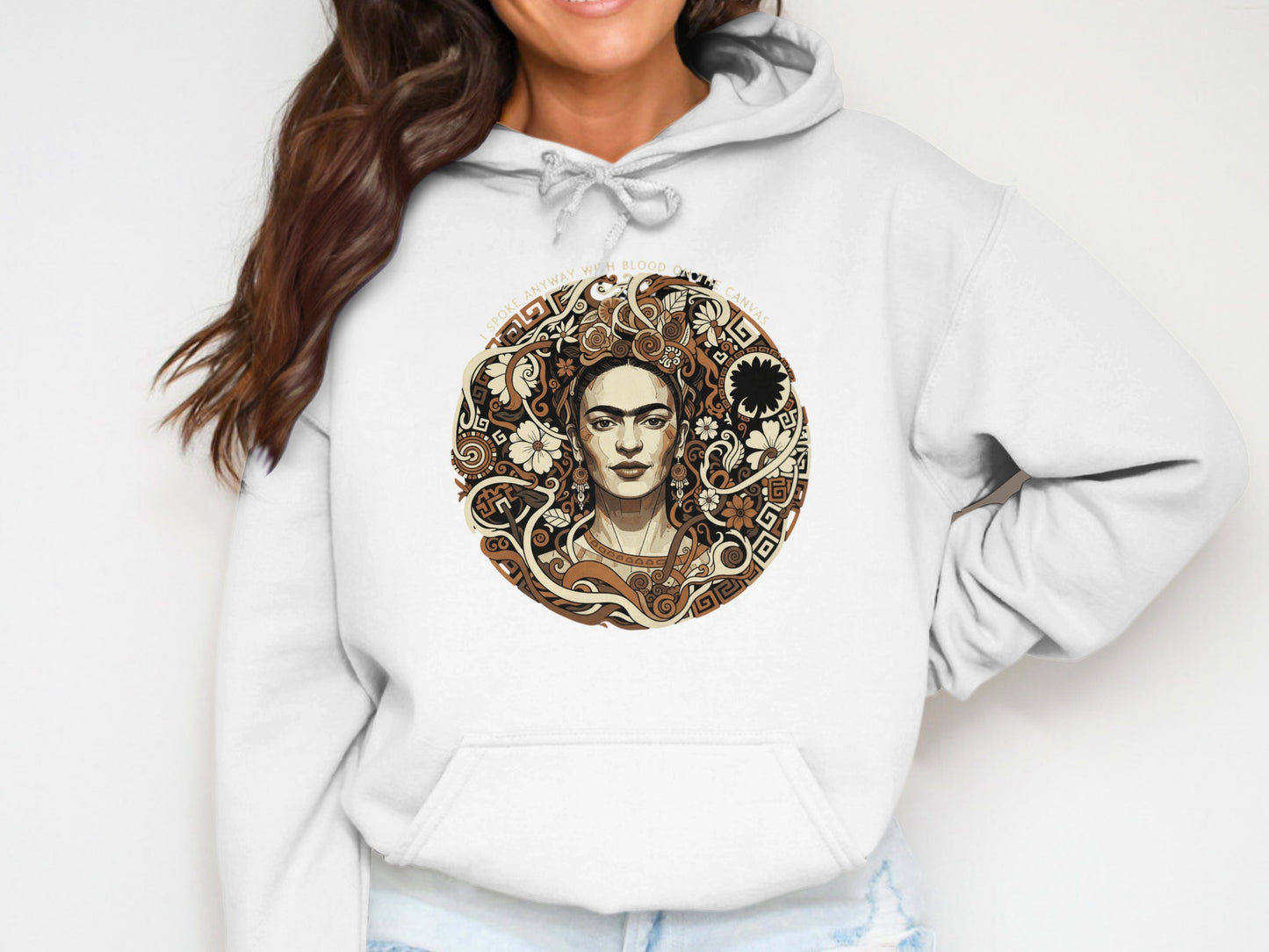 Frida Kahlo I Spoke Anyway With Blood On Canvas Hoodies