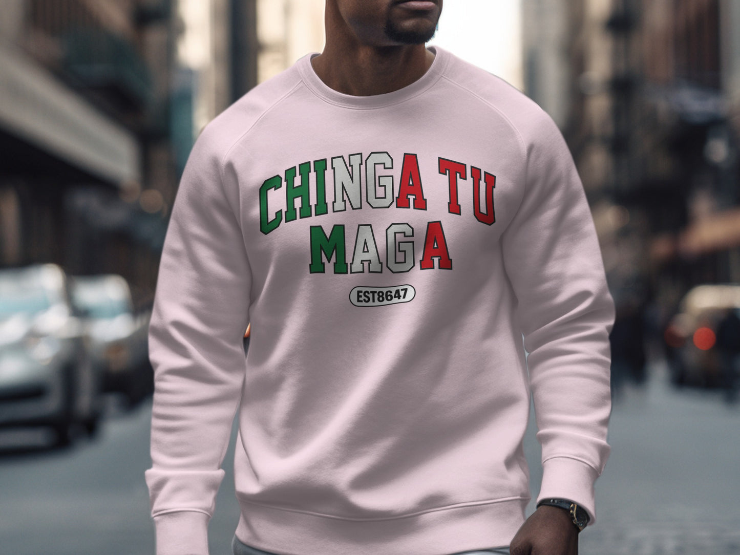 Bold Statement Sweatshirt with Colorful Text Design