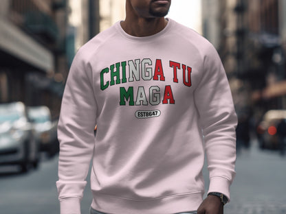 Bold Statement Sweatshirt with Colorful Text Design