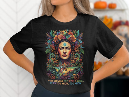 Frida Kahlo Worldwide Design Now Serving FDT Image T-Shirts