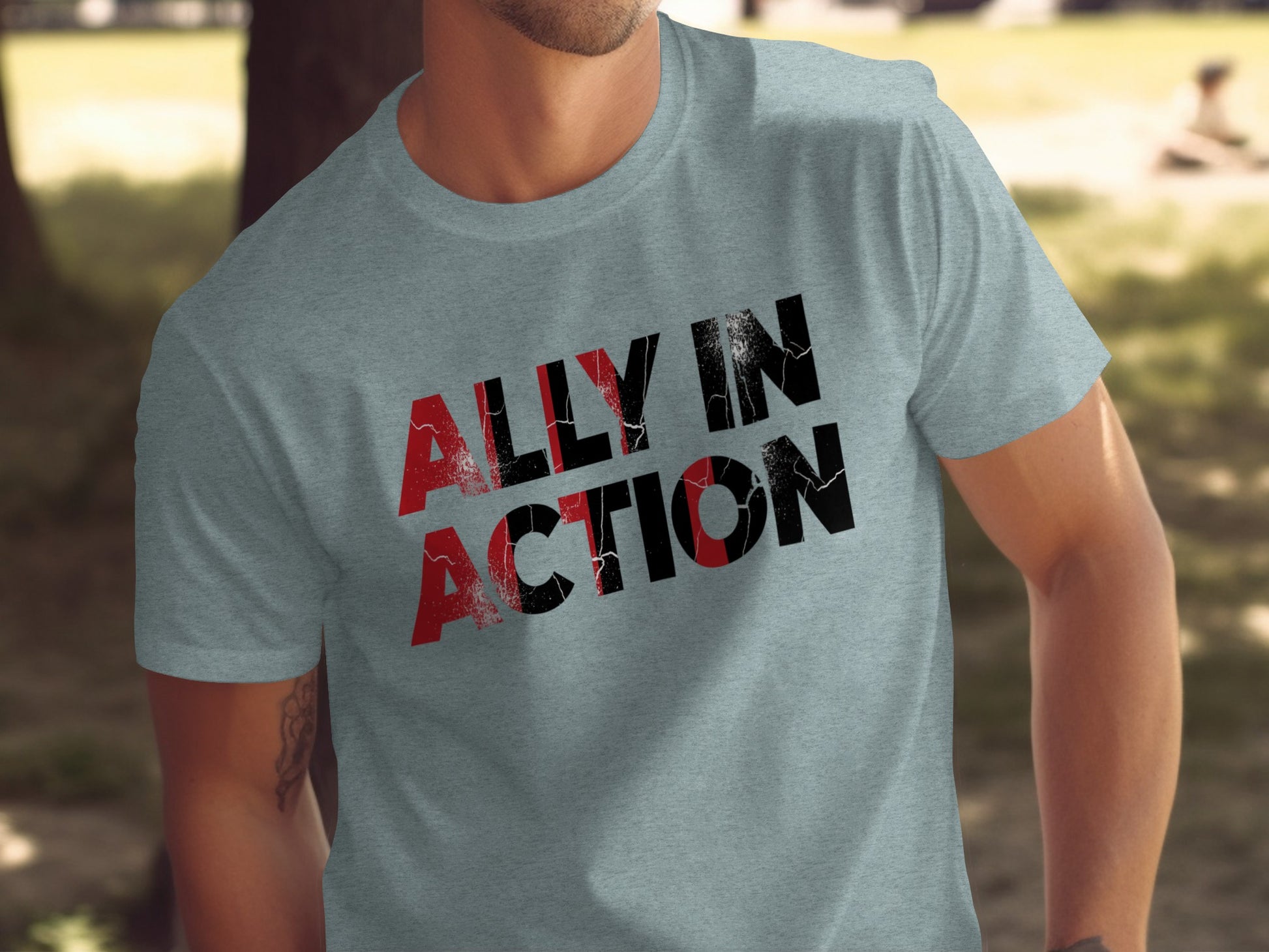 A Bold Ally in Action Statement Tee Shirt