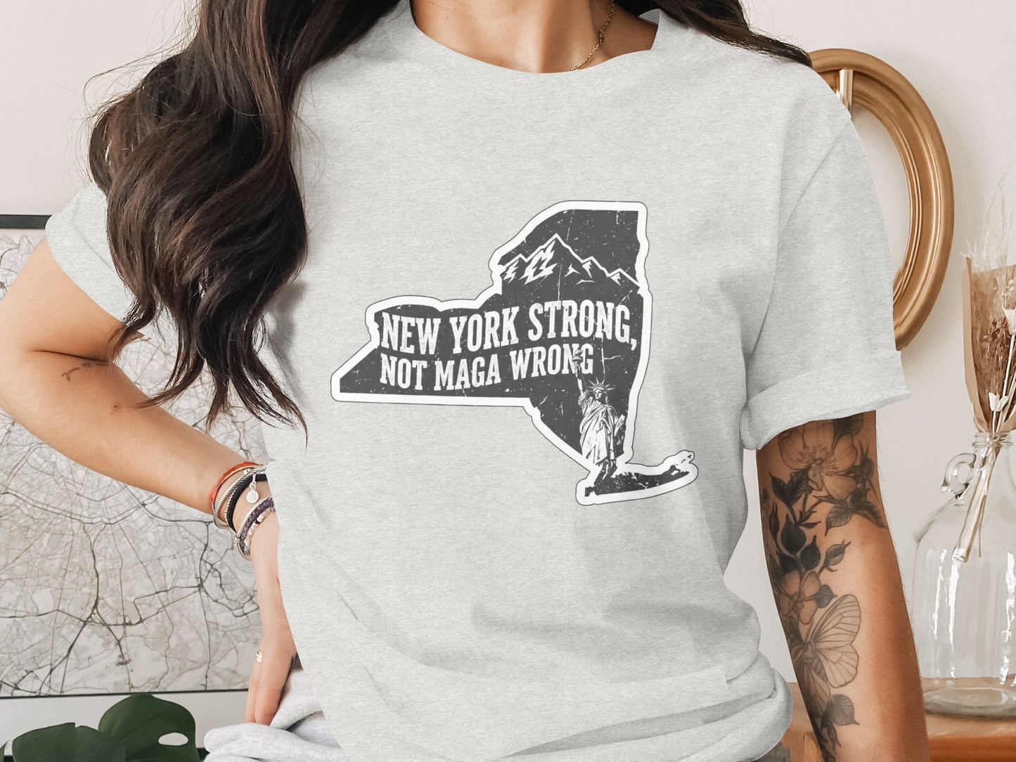 New York Strong Not MAGA Wrong Statement T-shirt product type
