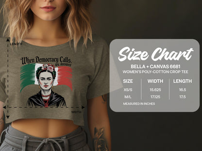 When Democracy Calls We Answer Women's Crop Tee product