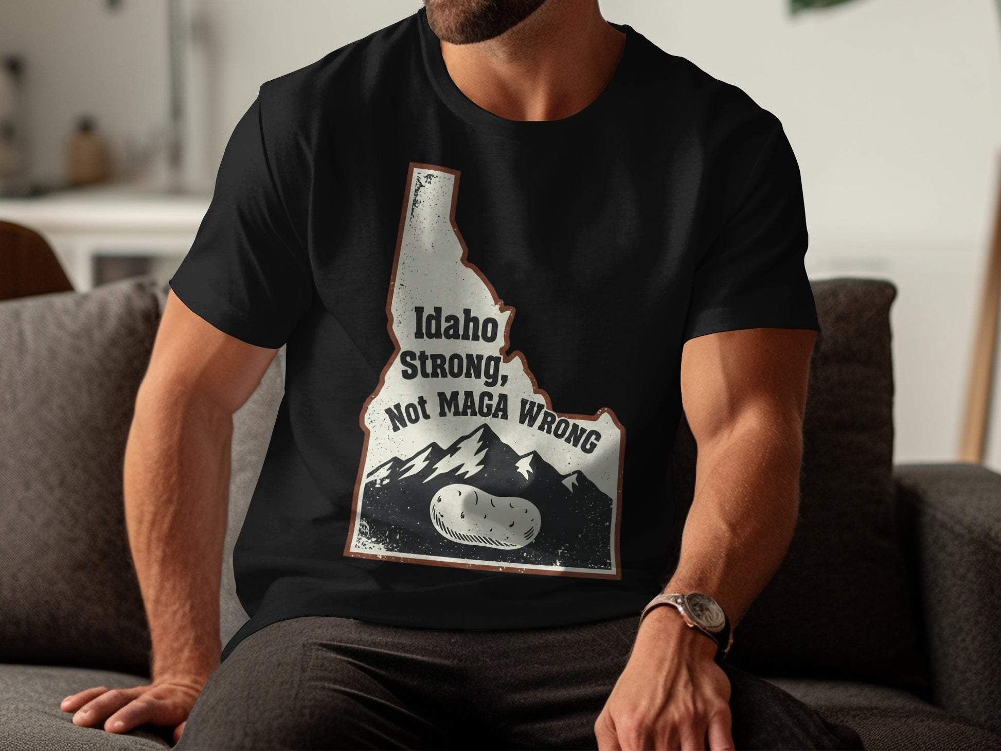 Idaho Strong Not MAGA Wrong Statement T-shirt product