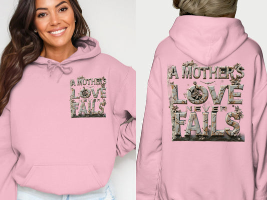 A Mother's Love Never Fails Pink Hoodie product