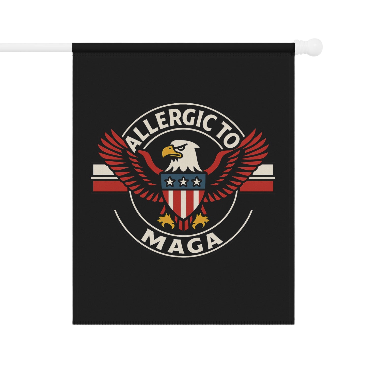 Allergic To MAGA Eagle Design Patriotic Flag
