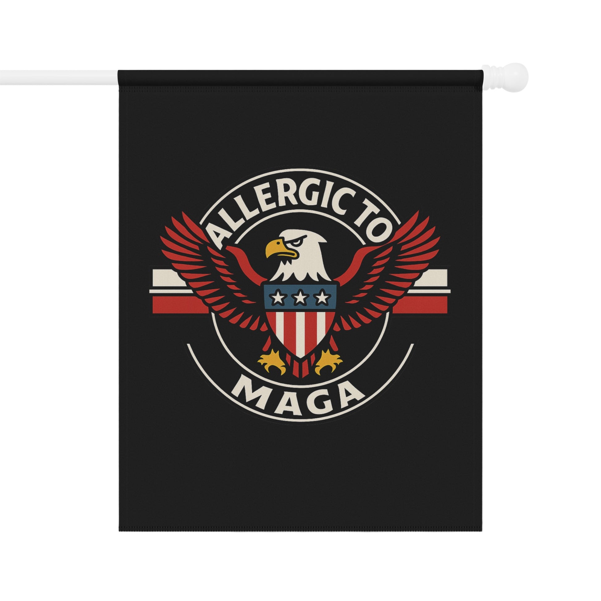 Allergic To MAGA Eagle Design Patriotic Flag