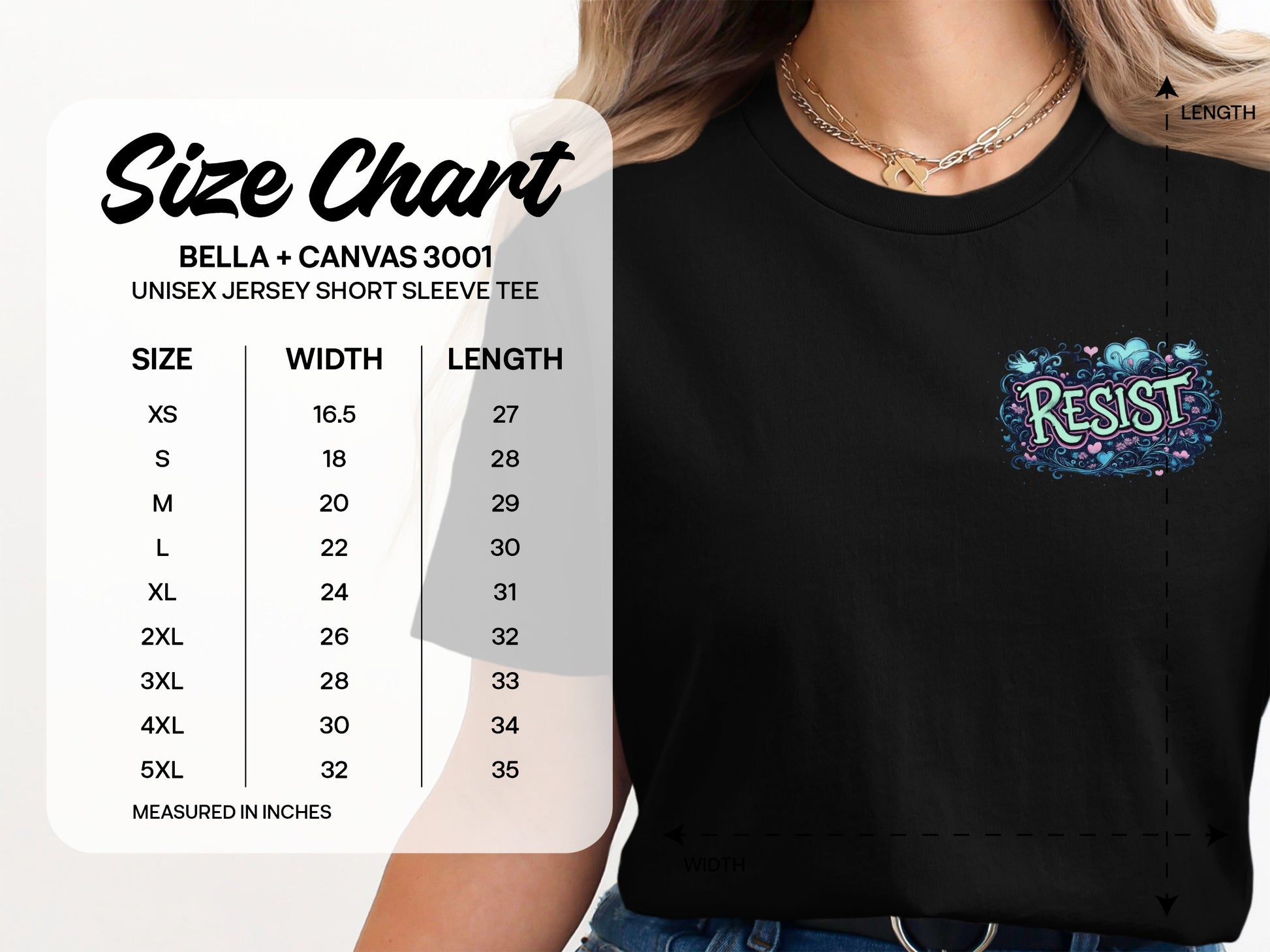 RESIST Graphic Bella + Canvas 3001 Unisex Short Sleeve Tee