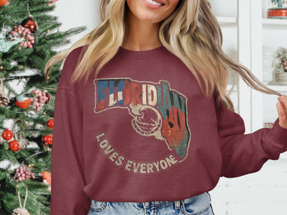 Floridian Loves Everyone Graphic Sweatshirt product