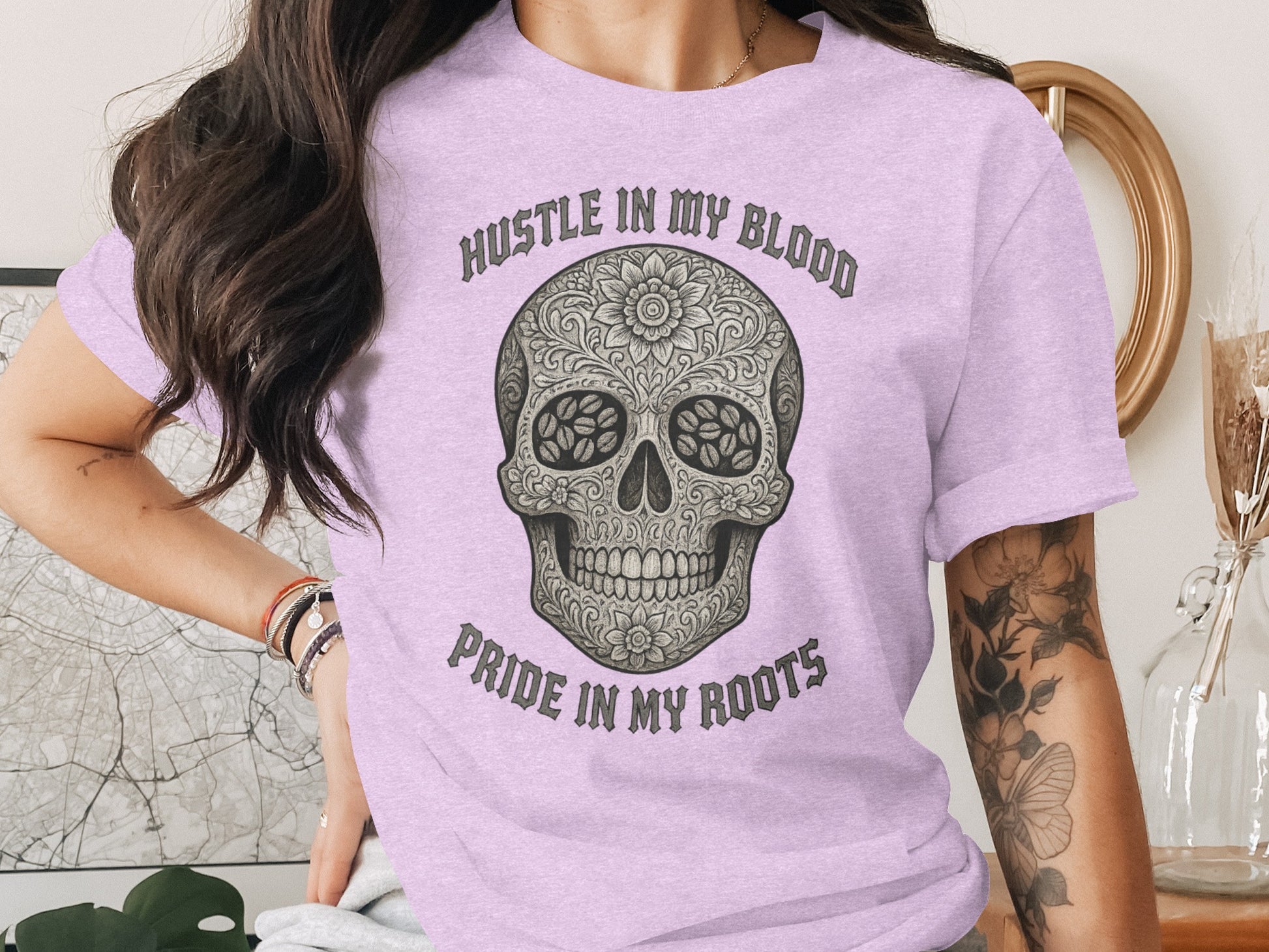Hustle in My Blood Pride in My Roots T-shirt