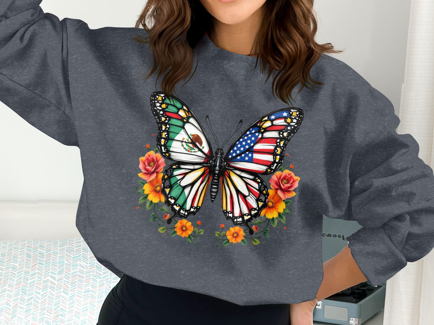 Vibrant Multinational Butterfly Graphic Sweatshirt product