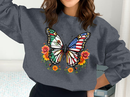 Vibrant Multinational Butterfly Graphic Sweatshirt product