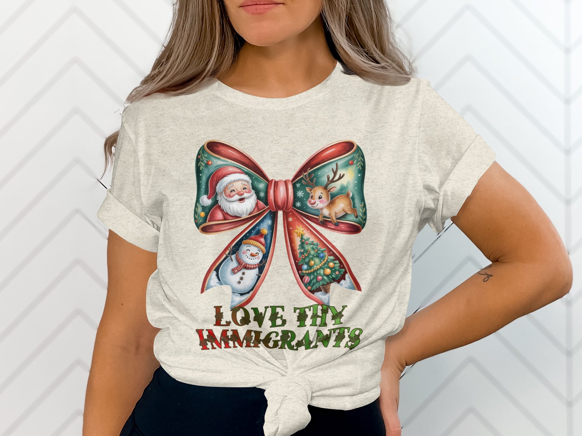 Love Thy Immigrants Christmas Apparel