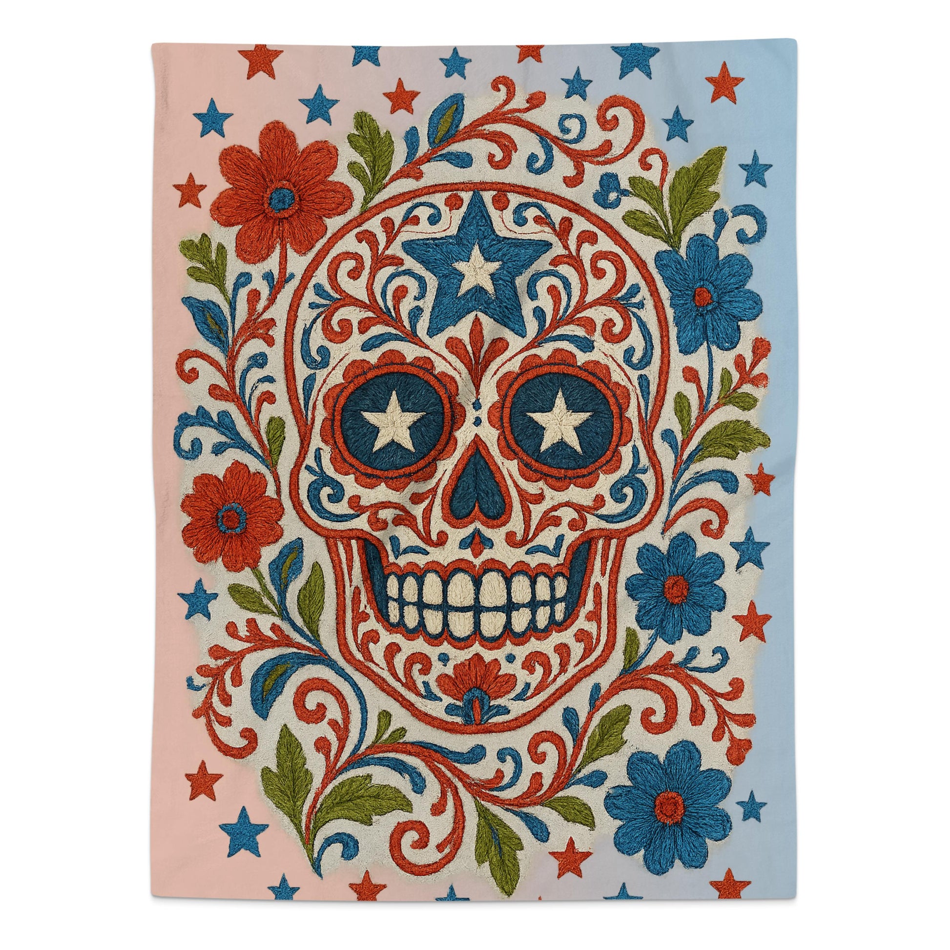 Colorful Floral Skull Design Wall Art product type