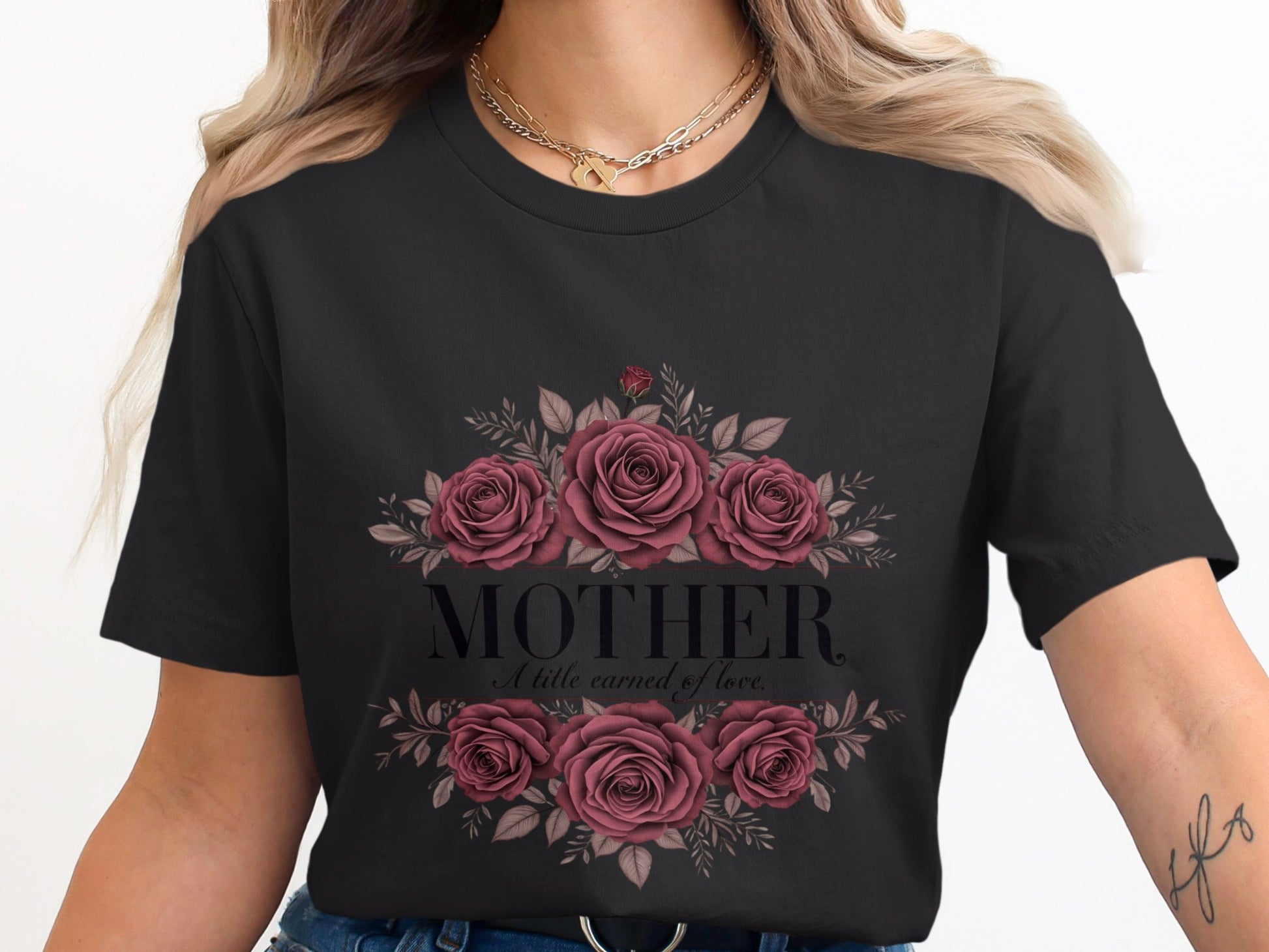 Mother Floral Design with Roses Graphic Tee product
