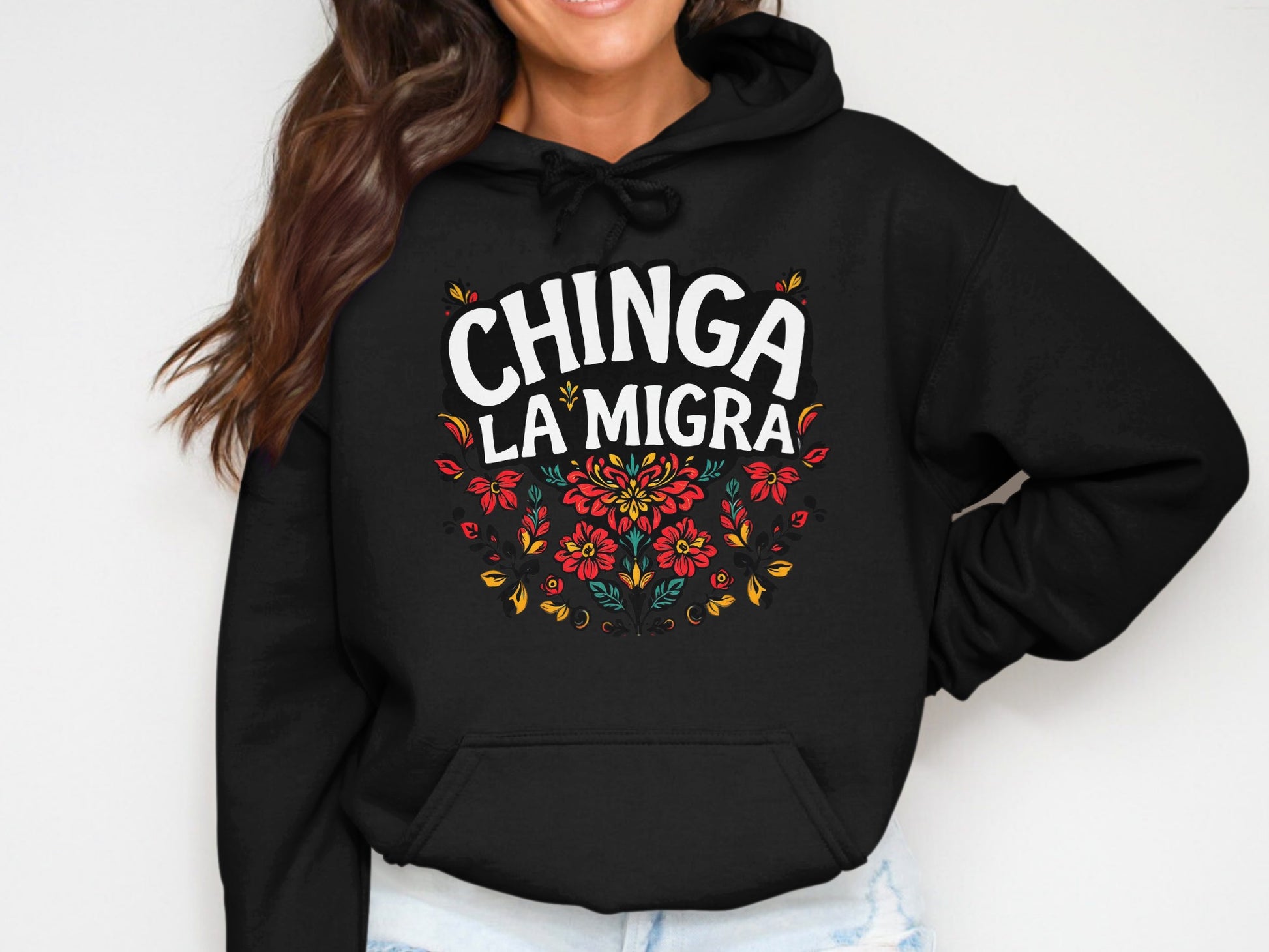 Chinga La Migra Graphic Pullover Hoodie product type