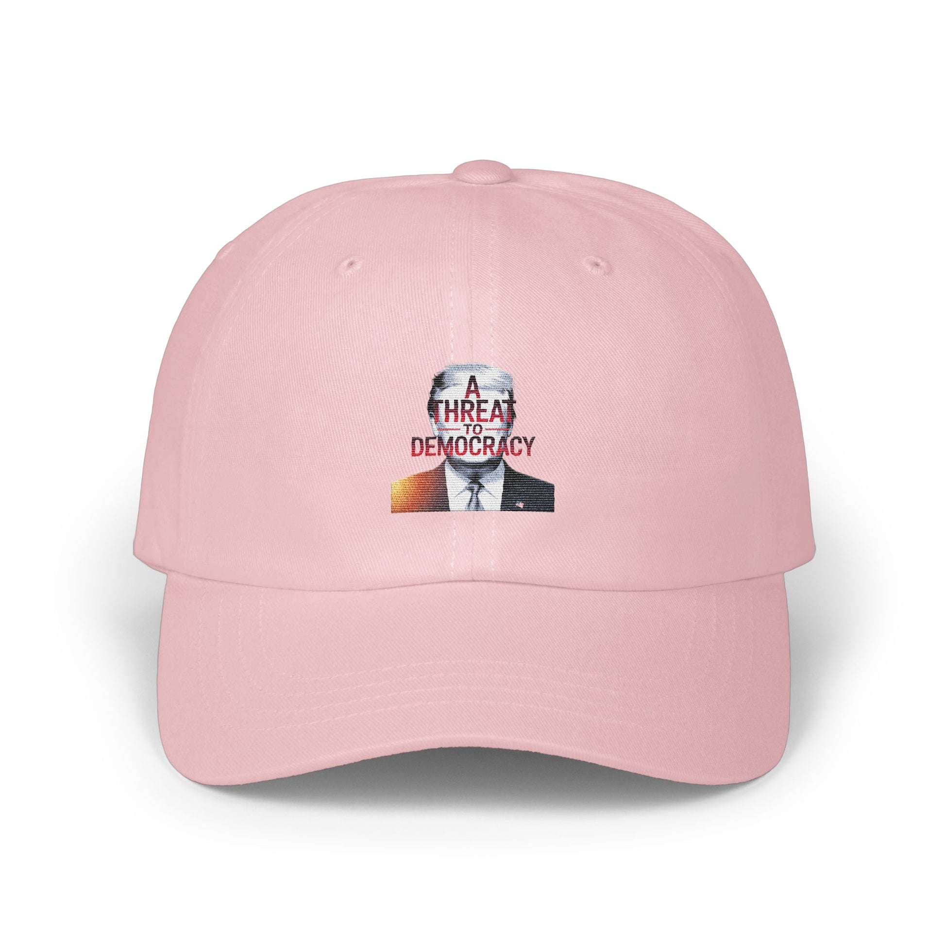 A Threat To Democracy Pink Embroidered Hat product