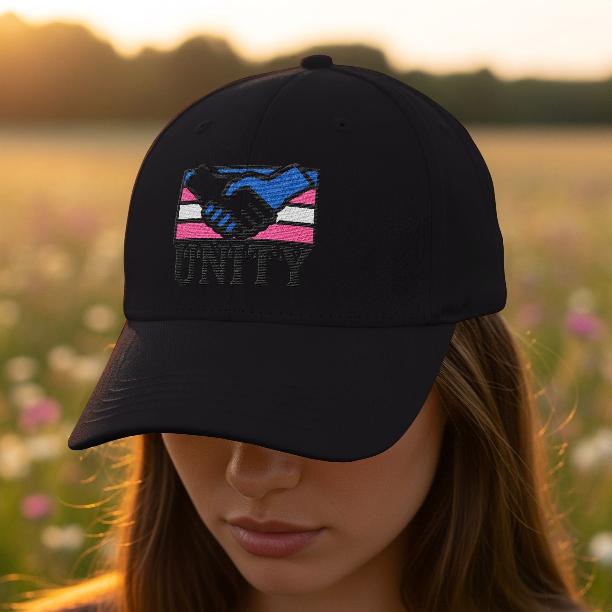 Unity Symbol Embroidered Cap Stylish Hat product
