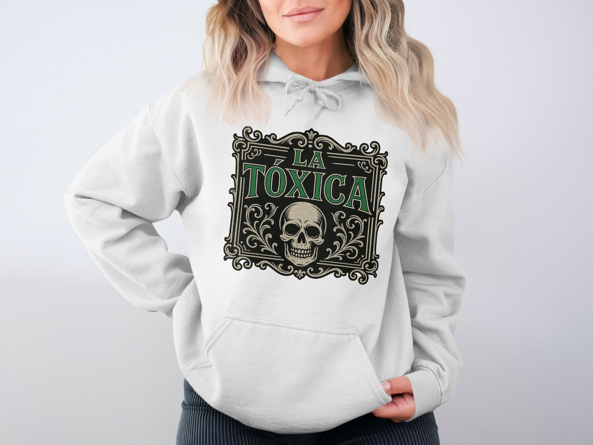 La Toxica Skull Graphic Hoodie Sweatshirt product
