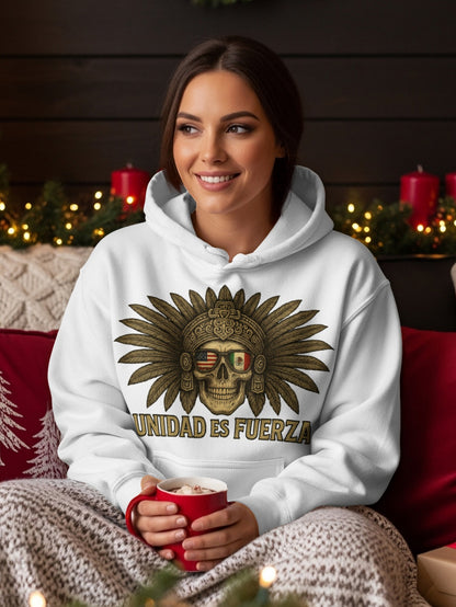 Unidad Es Fuerza Skull Art Design Hoodie