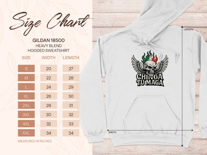 Chinga Tumaga Skull Wings Graphic Hooded Sweatshirt product
