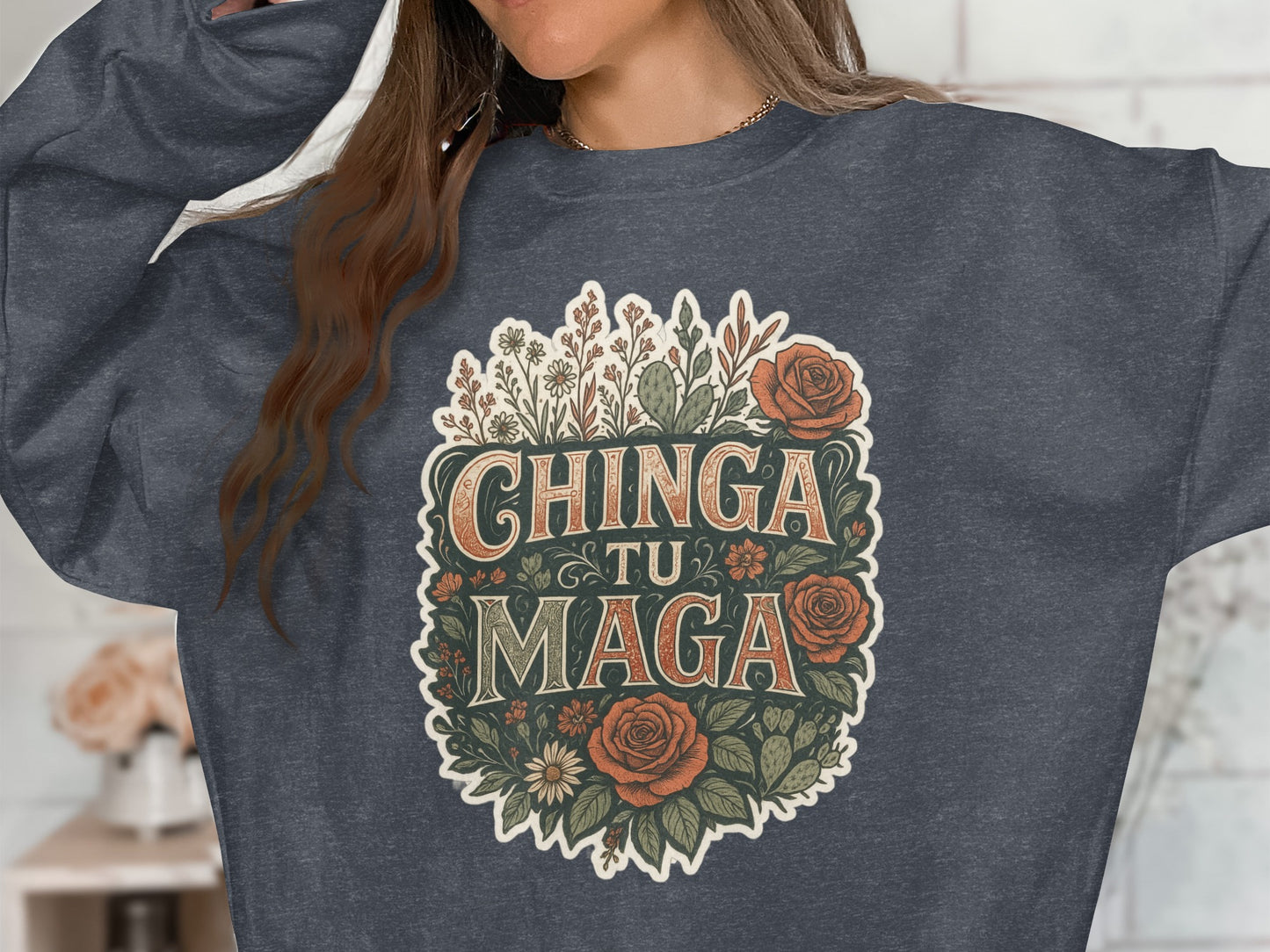 Chinga Tu Maga Graphic Sweatshirt Casual Pullover product type
