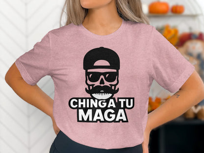 Ching A Tu Maga Skull Beard Design T-Shirt