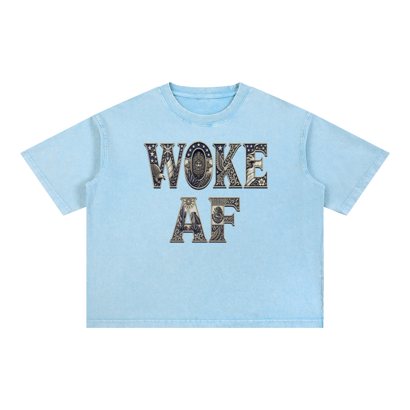 Woke AF with subtle fdt Mineral Wash Boxy Cotton T-Shirt