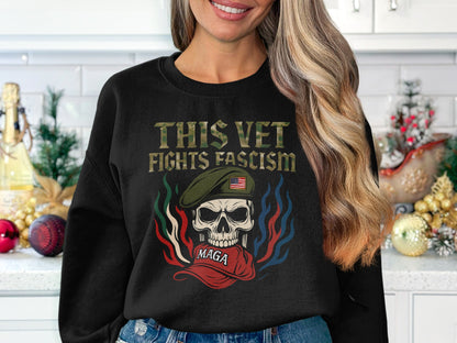 This Vet Fights Fascism Graphic Hoodie product