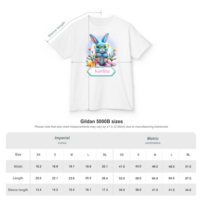 Custom Tee, Easter Shirt, Pascua Camisa, Personalized, Easter  Bunny Kids Heavy Cotton™ Tee
