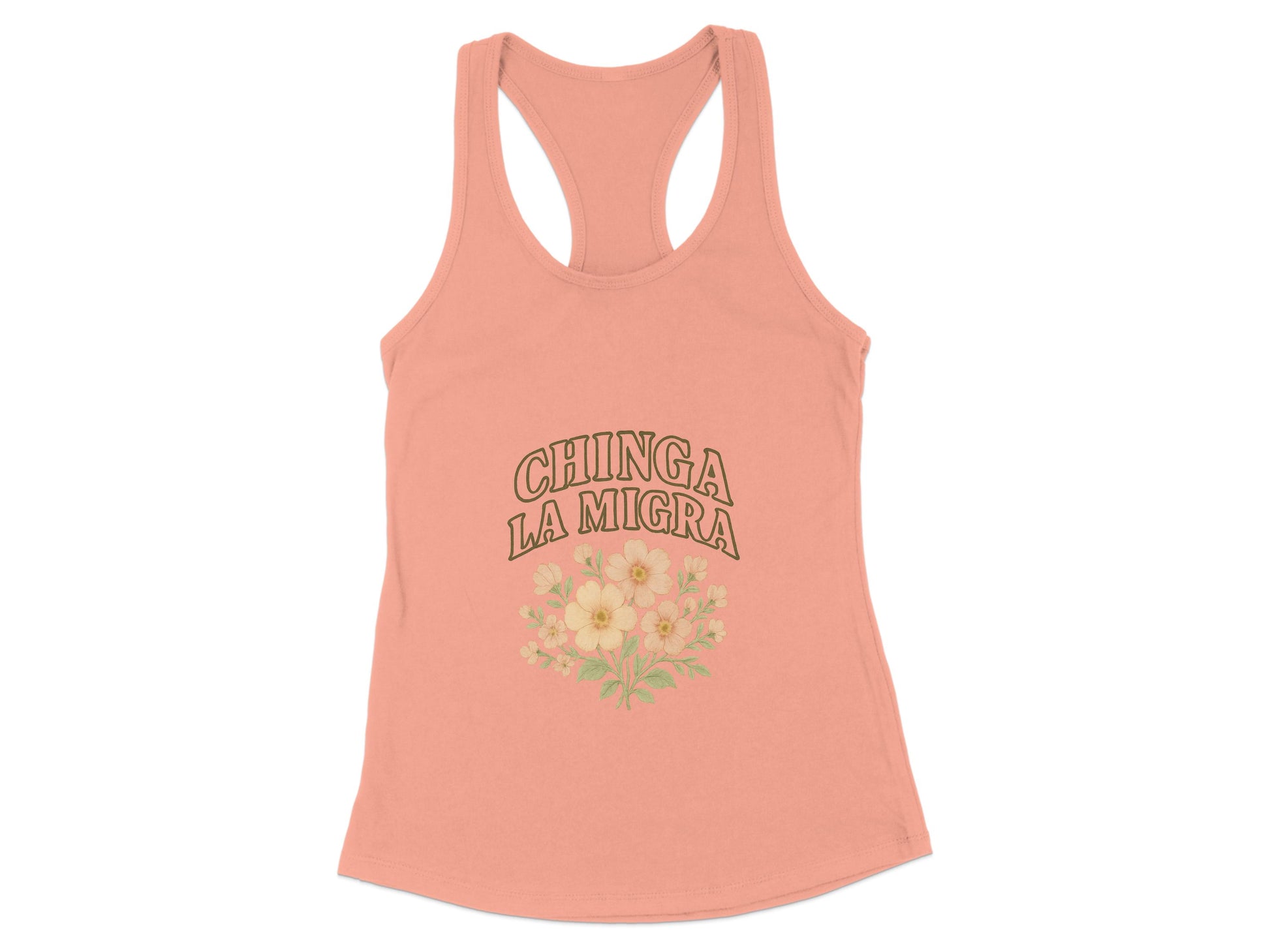 Chinga La Migra Graphic Racerback Tank Top product type