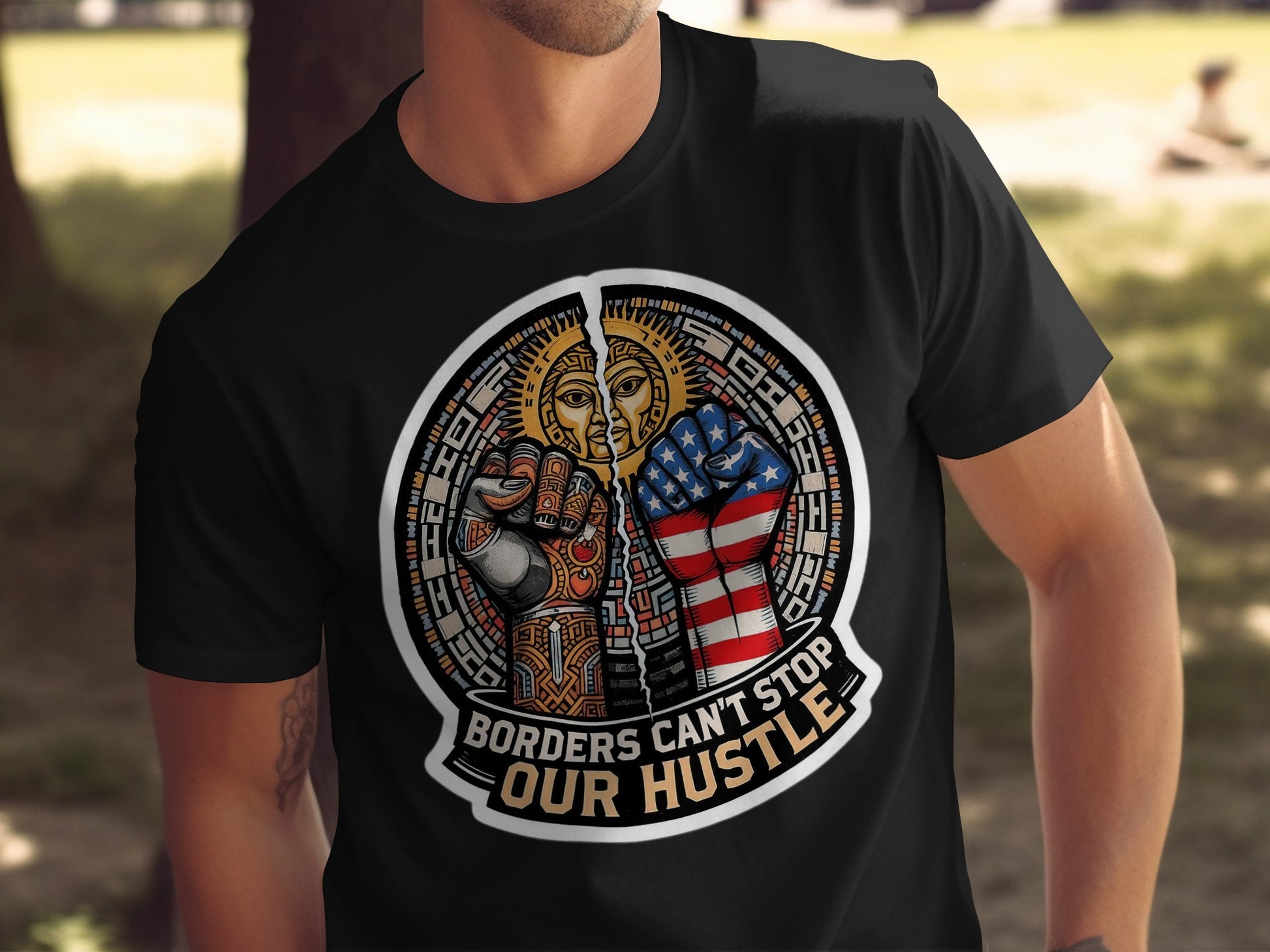 Borders Can't Stop Our Hustle Graphic T-Shirt product