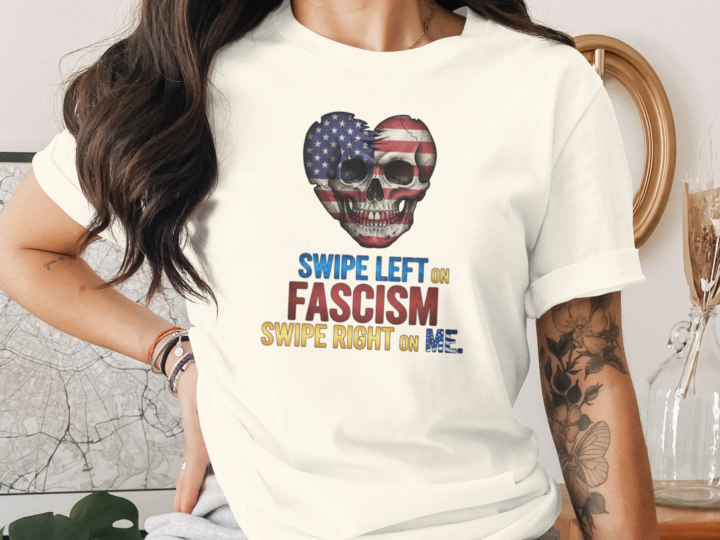 Swipe Left on Fascism Swipe Right on Me T-Shirt