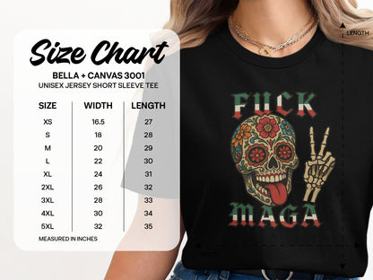 Fuck Maga Graphic Tee with Skull Design