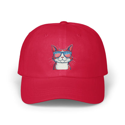 Patriotic Sunglass-Wearing Cat Embroidery Hat product