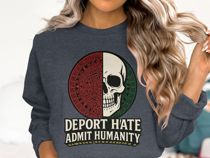 Deport Hate Admit Humanity Graphic Sweatshirt Product